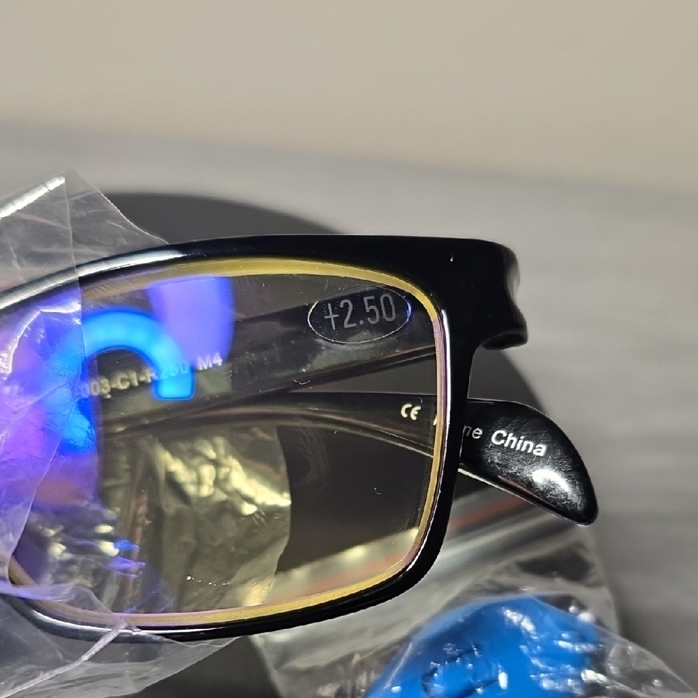 Black Blue Light Blocking Glasses +2.50 - Picture 7 of 7